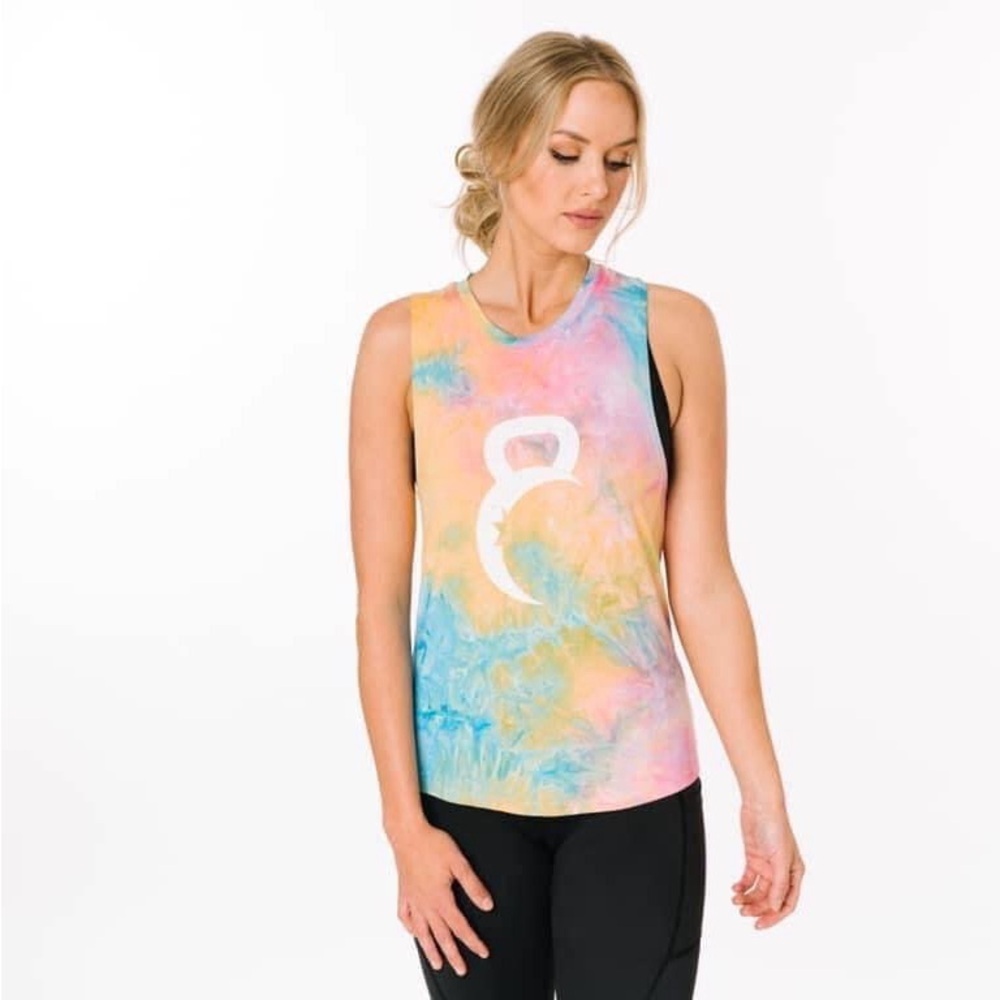ZYIA Active Hendrix Kettle Moon Tie-Dye Tank Size Medium